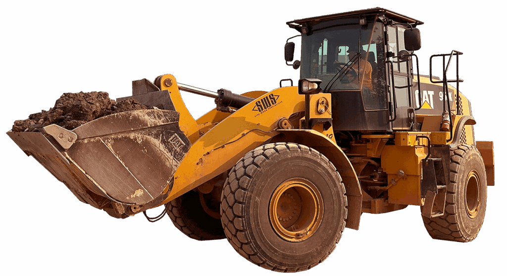 image of a site work specialist loader moving dirt on a jobsite